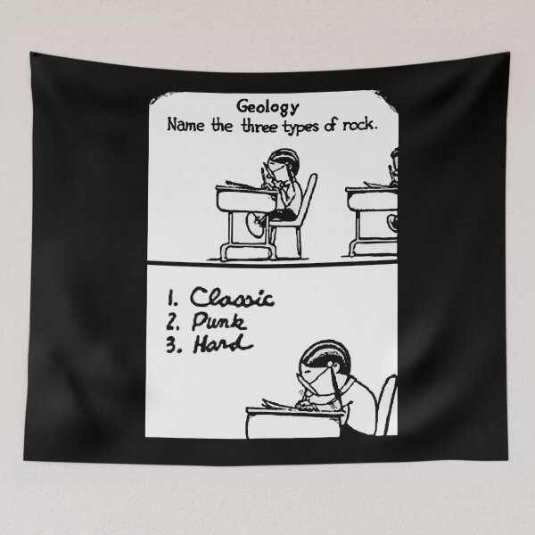 Item preview, Geology Rock Exam - Funny Rock Music Comic designed and sold by Strawbery-Drive.
