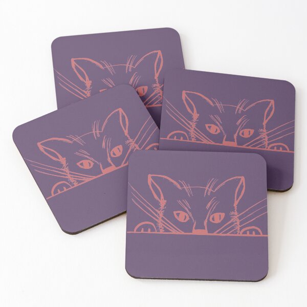 Item preview,  Peeking pussycat for cat lovers (purple) designed and sold by Attenborough_Fan.