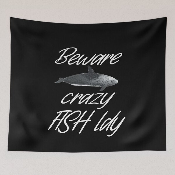Item preview, Beware Crazy Fish Lady Classic t-shirt designed and sold by Ikgha.