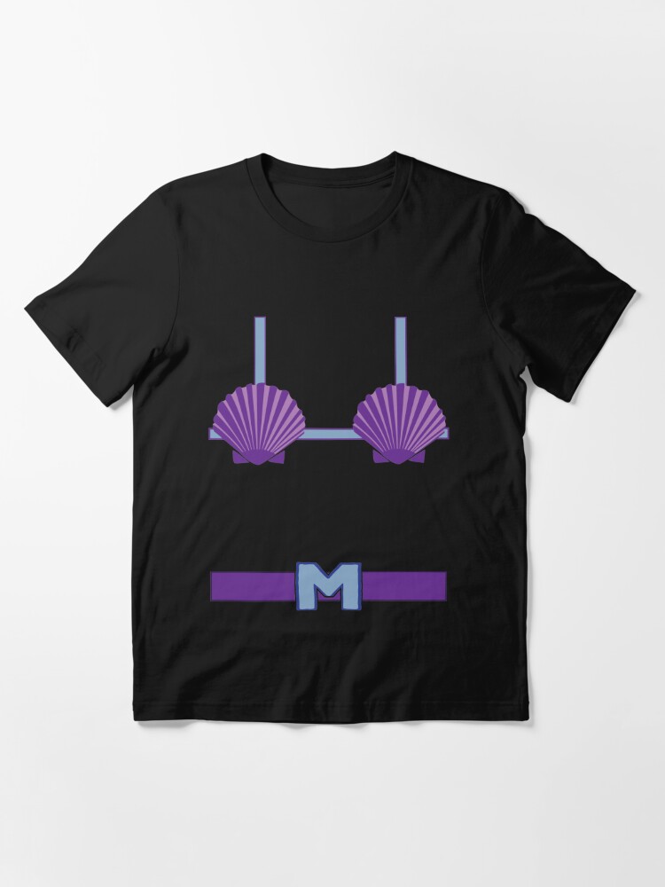 Mermaid Purple Seashell Bra Cartoon Graphic Premium T-Shirt
