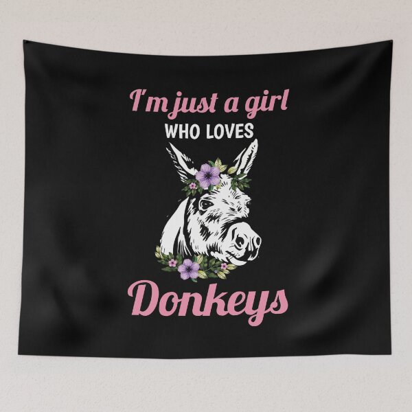 Item preview, Donkeys Just A Girl Who Loves Donkeys Ladies / Girls designed and sold by Lenny Stahl.