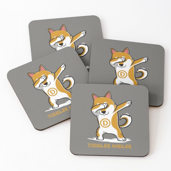 Item preview, Crypto Dogecoin shiba inu dog dabbing cartoon / toddler hodler designed and sold by portrait4you.