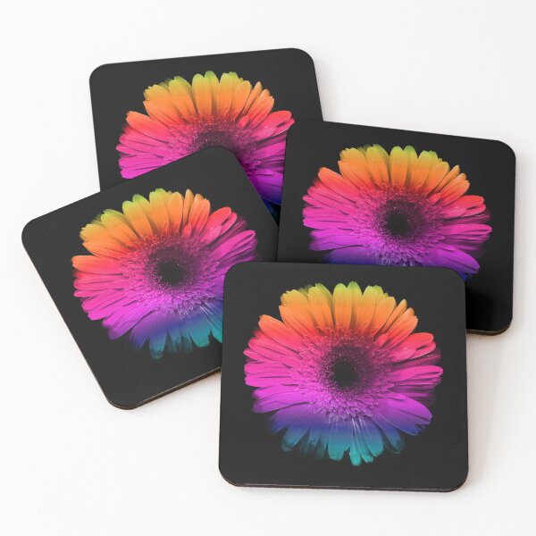 Item preview, Flower power arco iris fondo negro designed and sold by TheSpaceShip.