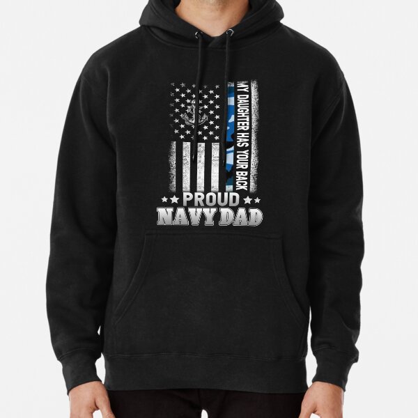 navy dad hoodie