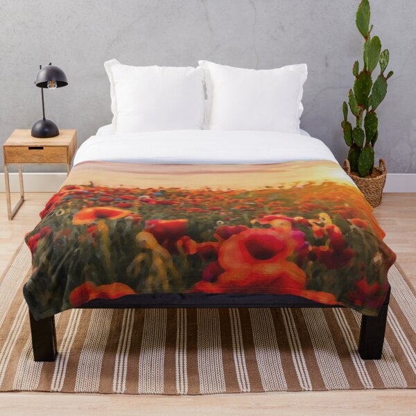 Item preview, Puesta de sol sobre campo de amapolas designed and sold by Mark359 Designs.