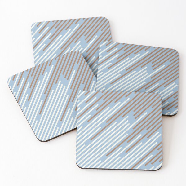 Item preview, Pastel Blue Off White Brown Off-set Stripe Pattern 2021 Color of the Year Earth's Harmony & Accents designed and sold by ColorOfTheYears.