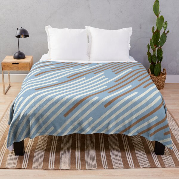 Item preview, Pastel Blue Off White Brown Off-set Stripe Pattern 2021 Color of the Year Earth's Harmony & Accents designed and sold by ColorOfTheYears.