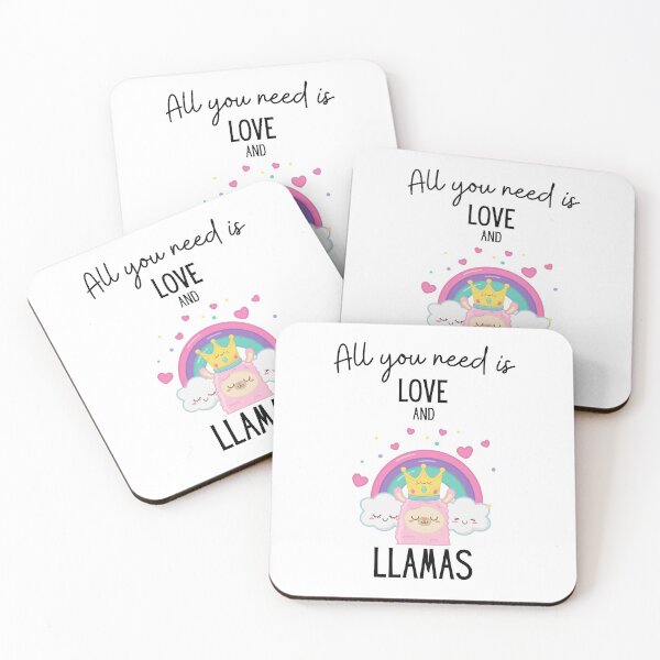 Item preview, All you need is love and llamas (rainbow & crown) designed and sold by Quineveer Alice.