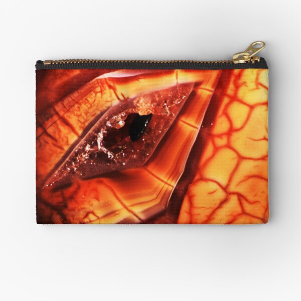 Dragon's Eye (Fire Agate) Zipper Pouch