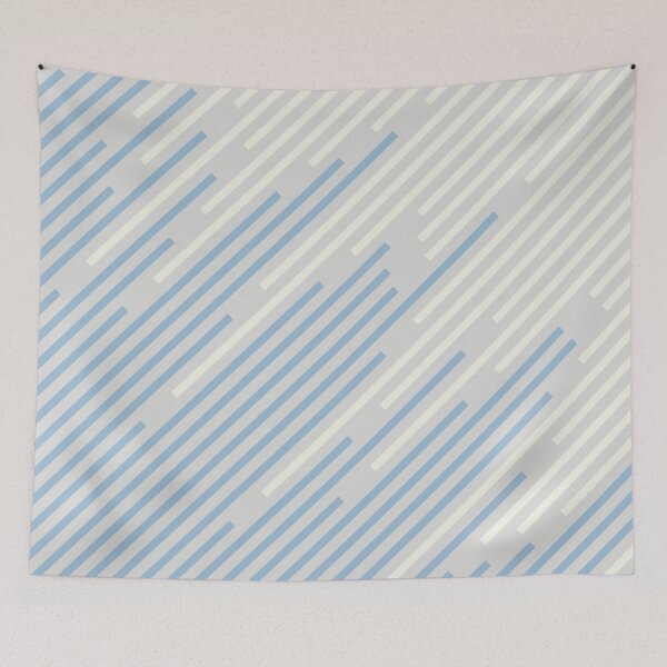 Item preview, Pastel Blue Off White Grey Off-set Stripe Pattern 2021 Color of the Year Earth's Harmony and Accent Hues designed and sold by ColorOfTheYears.