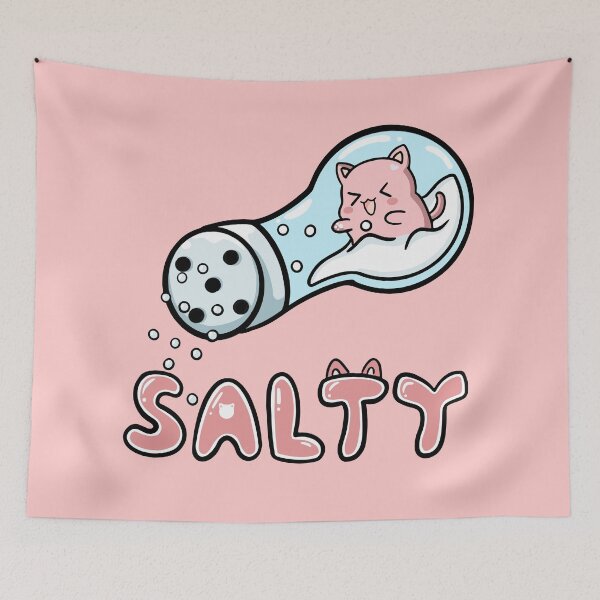 Item preview, Salty Kitty Emote in Pink | Matching Couple Shirt designed and sold by HuggyandKiss.