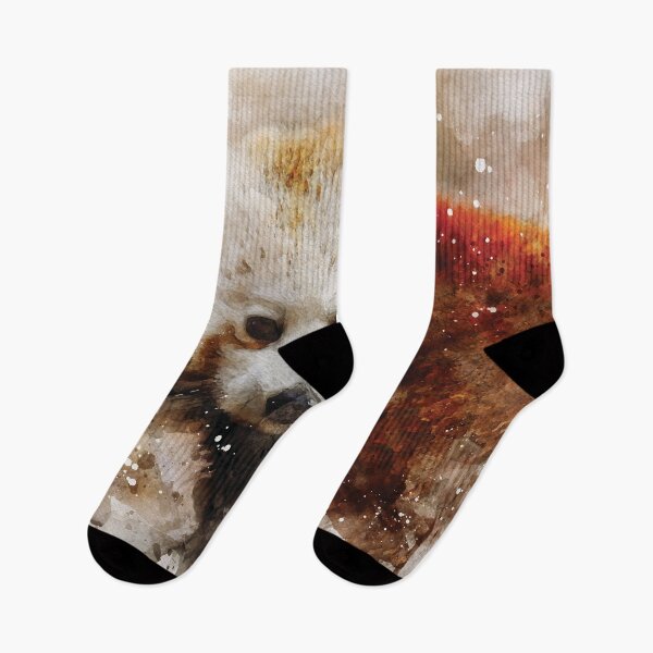 Item preview, Red Panda bear watercolour digital portrait designed and sold by Gerald Waters.