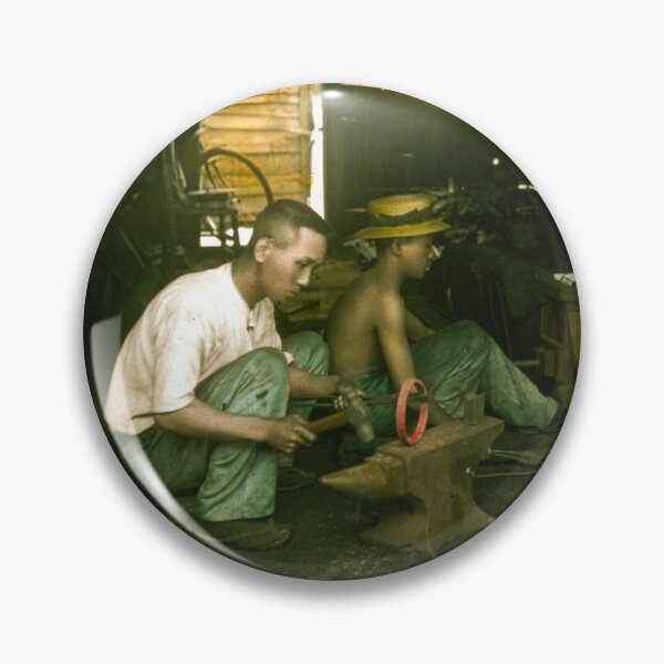 Item preview, Blacksmith at work in old japan before WW1.Real vintage old photo for japanese daily life .  designed and sold by thebaronart.