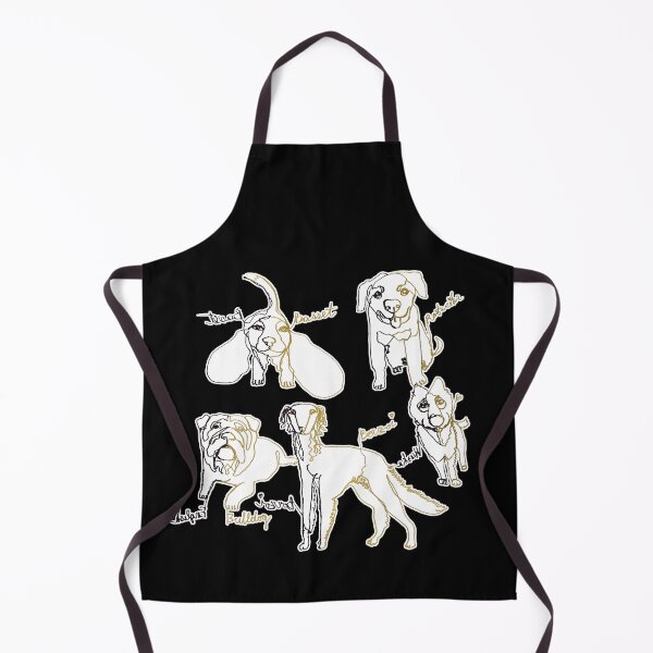 Item preview, Basset hound, english bulldog, husky, borzoi, rottweiler ambidextrous line drawing designed and sold by orangerinka.