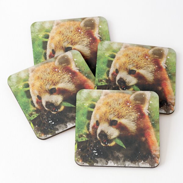 Item preview, Red Panda bear watercolour digital portrait designed and sold by Gerald Waters.