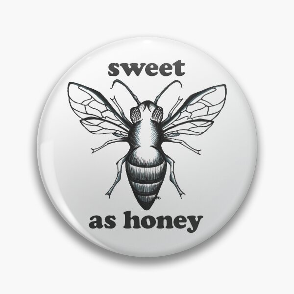 Item preview, Black and White Honey Bee - Sweet As Honey designed and sold by The White Bat.