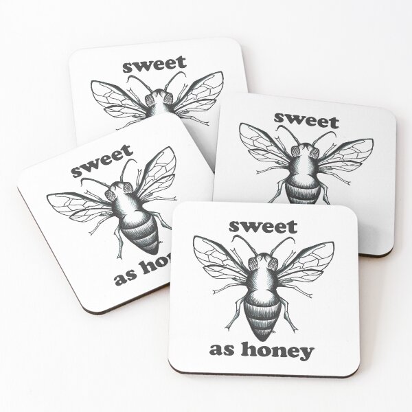 Item preview, Black and White Honey Bee - Sweet As Honey designed and sold by The White Bat.