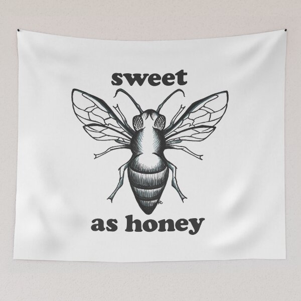 Item preview, Black and White Honey Bee - Sweet As Honey designed and sold by The White Bat.