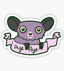 Ribbon Banner Aye Aye Sticker