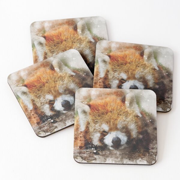 Item preview, Cute Red Panda bear watercolour digital portrait designed and sold by Gerald Waters.