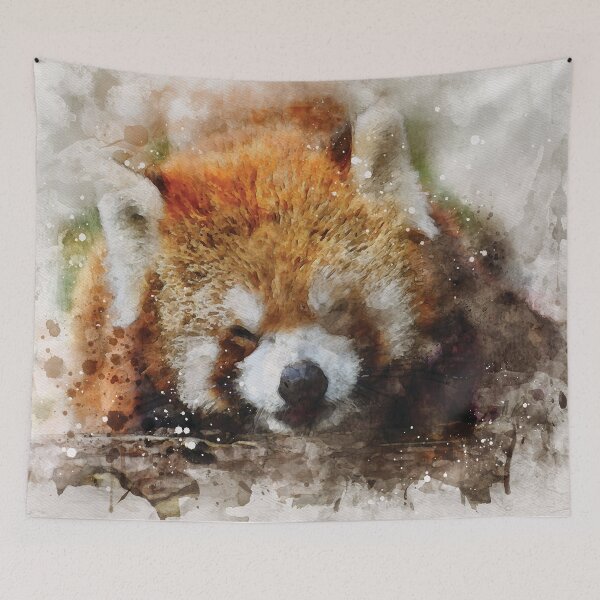 Item preview, Cute Red Panda bear watercolour digital portrait designed and sold by Gerald Waters.