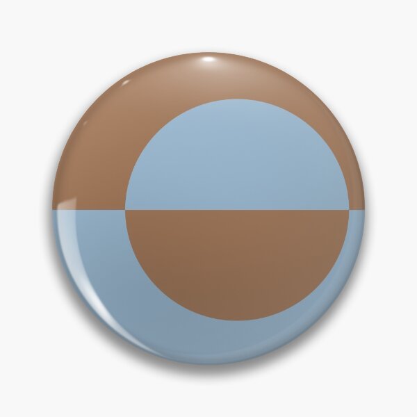 Artikelvorschau, Pastellblau und Braun Minimal Circle Design 2 2021 Farbe des Jahres Harmonie der Erde und Wüstenlack entworfen und verkauft von ColorOfTheYears.