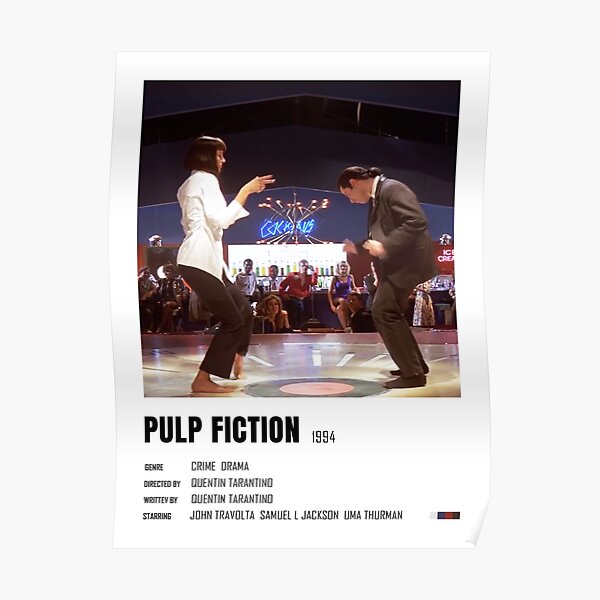 Pulp Fiction minimalistisches Plakat Poster