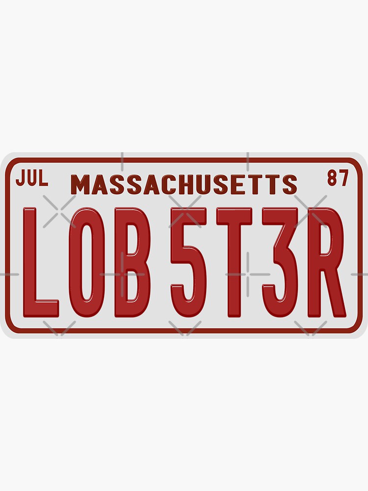 Lobster Cape Cod Massachusetts License Plate Sticker For Sale By Ironecho Redbubble