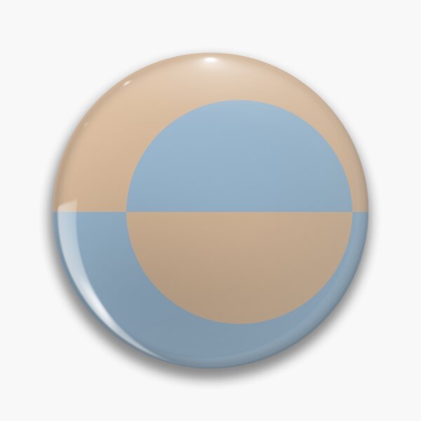 Artikelvorschau, Pastellblau und Pfirsich Minimal Circle Design 2 2021 Farbe des Jahres Erdharmonie und sonnengewaschenes Orange entworfen und verkauft von ColorOfTheYears.