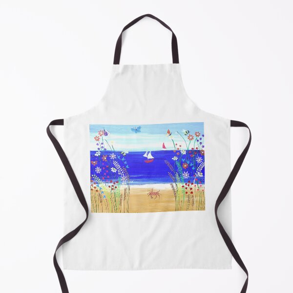 Item preview, Colourful Seascape with Bold Flowers designed and sold by Casimirasart.