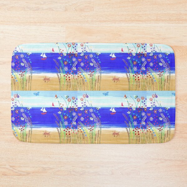 Item preview, Colourful Seascape with Bold Flowers designed and sold by Casimirasart.