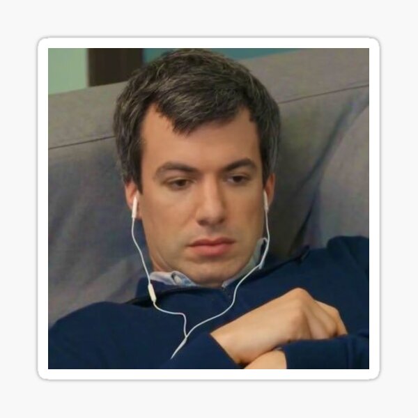 Nathan Fielder Listening to Music Sticker