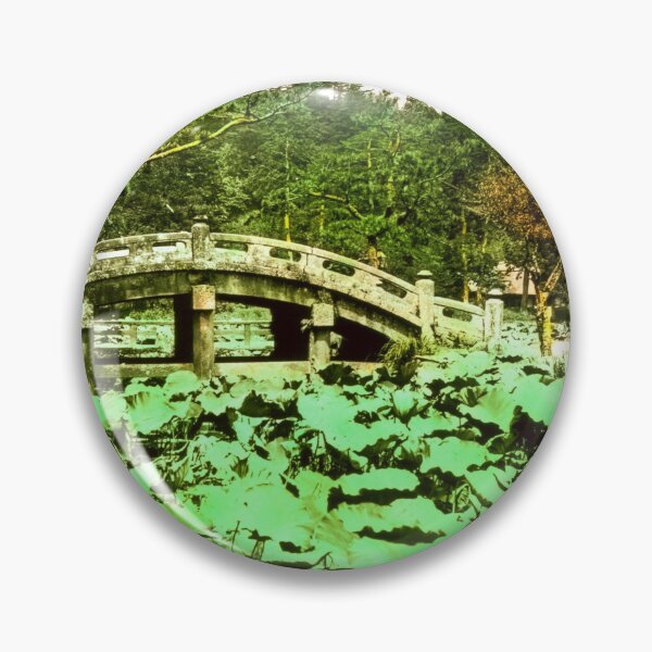 Item preview, Curved stone bridge in rural area in old japan before WW1.Real vintage old photo for japanese daily life .  designed and sold by thebaronart.