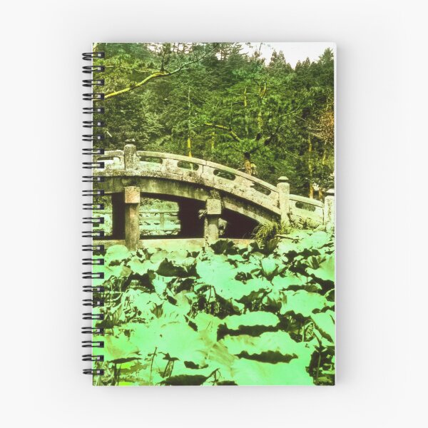 Item preview, Curved stone bridge in rural area in old japan before WW1.Real vintage old photo for japanese daily life .  designed and sold by thebaronart.