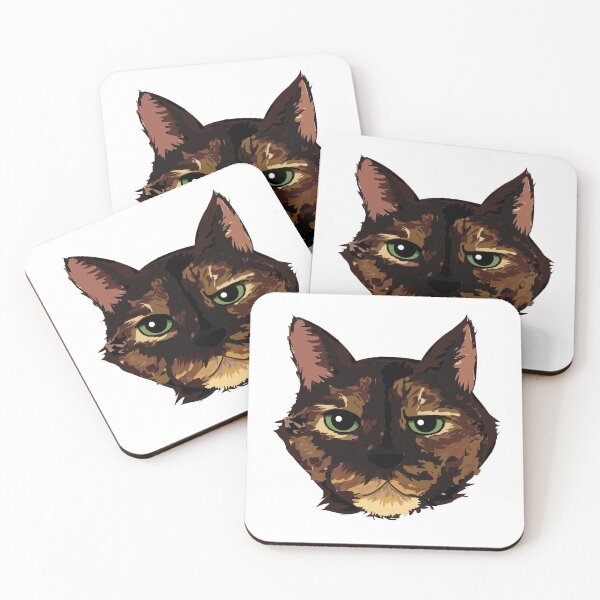 Item preview, MOSS THE UNIMPRESSED CAT designed and sold by Mostly All Cats Stuff.