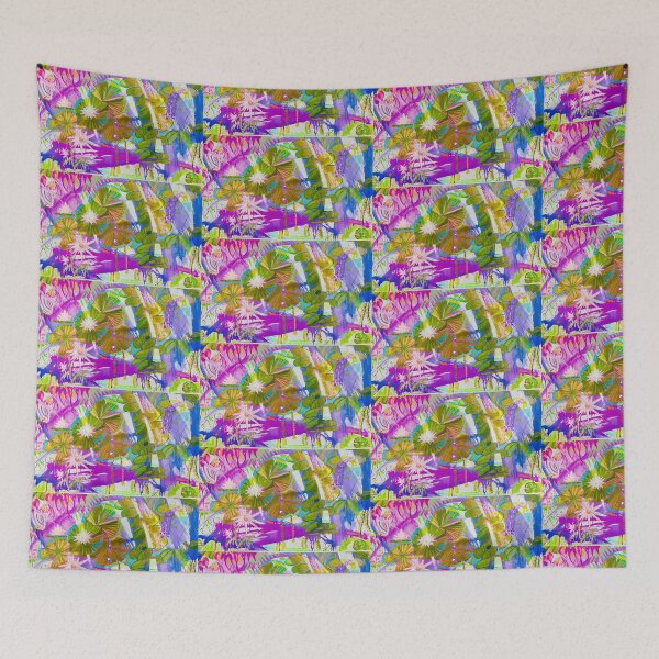 Item preview, Luminous vibrant stunning dynamic watercolor mixed media waterlilies original purple designed and sold by Kimberly Stein Studio.