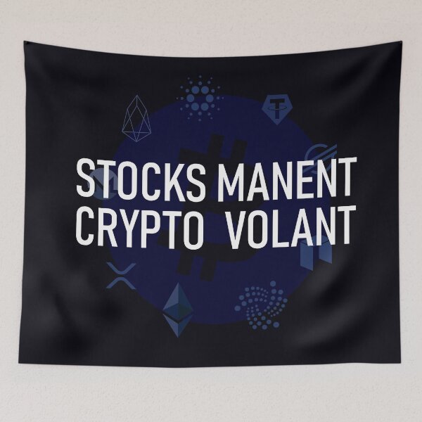 Item preview, Stocks manent Crypto volant (for dark background) designed and sold by alphaville.