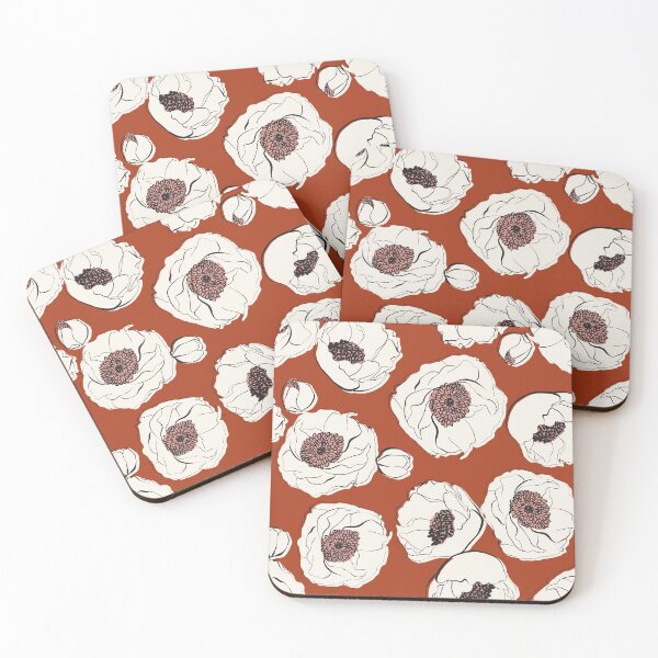 Item preview, Rust Sketched Florals  designed and sold by gabrielleneil.