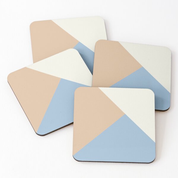 Item preview, Pastel Blue Off White Peach Solid Color Shapes 2021 Color of the Year Earth's Harmony & Accent Hues designed and sold by ColorOfTheYears.