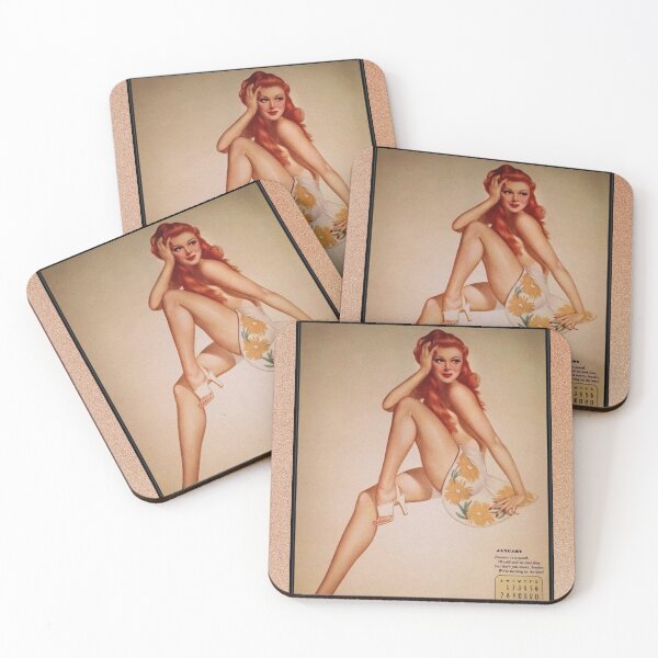 Item preview, Miss January Varga Girl 1944 Pin-up Calendar by Alberto Vargas Pin-Up Girl Vintage Art designed and sold by Xzendor7 Digital Art Creations.