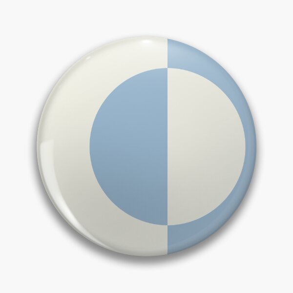 Artikelvorschau, Pastellblau und Off White Minimal Circle Design 2021 Farbe des Jahres Erdharmonie und aufgehellte Creme entworfen und verkauft von ColorOfTheYears.