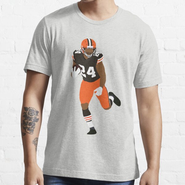 Nick Chubb Cleveland Browns Football Number 24 Hoodie T-shirt Long Sleeve,  Ladies Tee