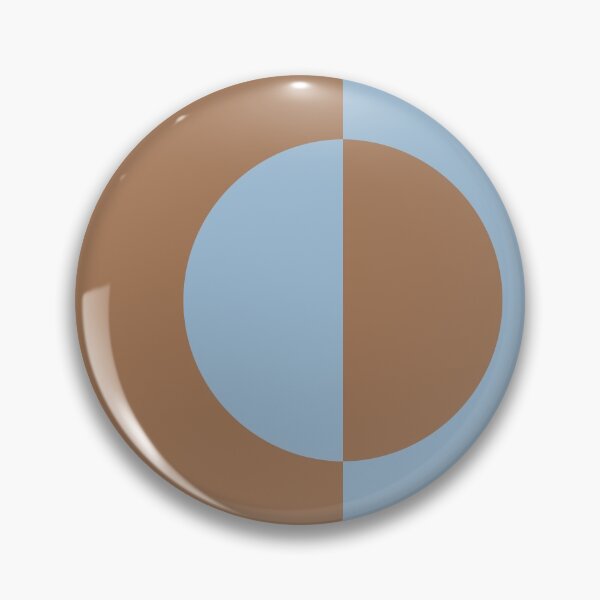 Artikelvorschau, Pastellblau und Braun Minimal Circle Design 2021 Farbe des Jahres Harmony Desert Varnish der Erde entworfen und verkauft von ColorOfTheYears.