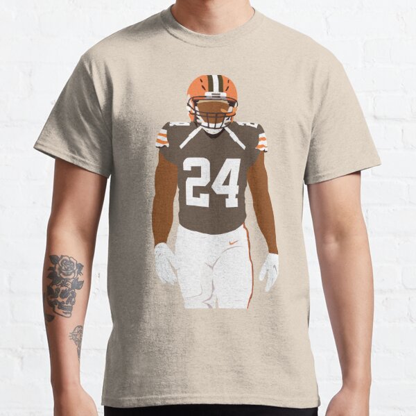 Men's Nick Chubb Number#24 Brown Player Jersey For Football Team Gift  Shirts