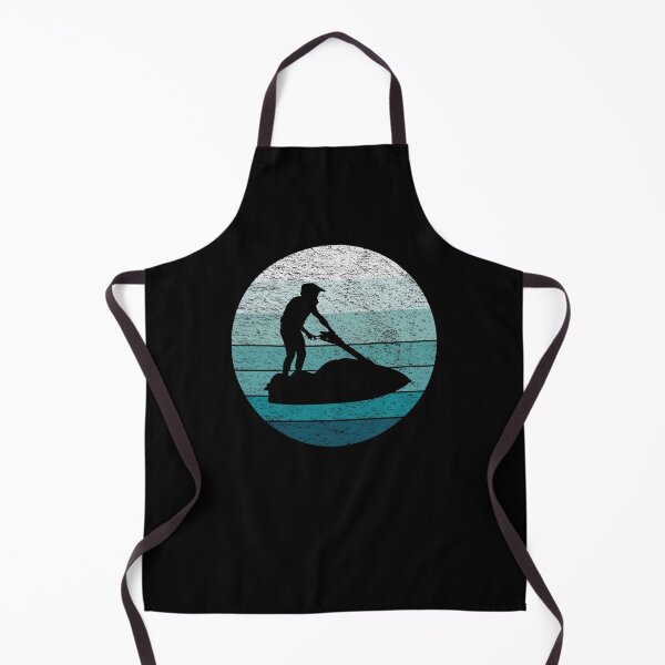 Item preview, Jet Ski Silhouette on Blue Retro Vintage Sunset / Sunrise designed and sold by thehappylamb.