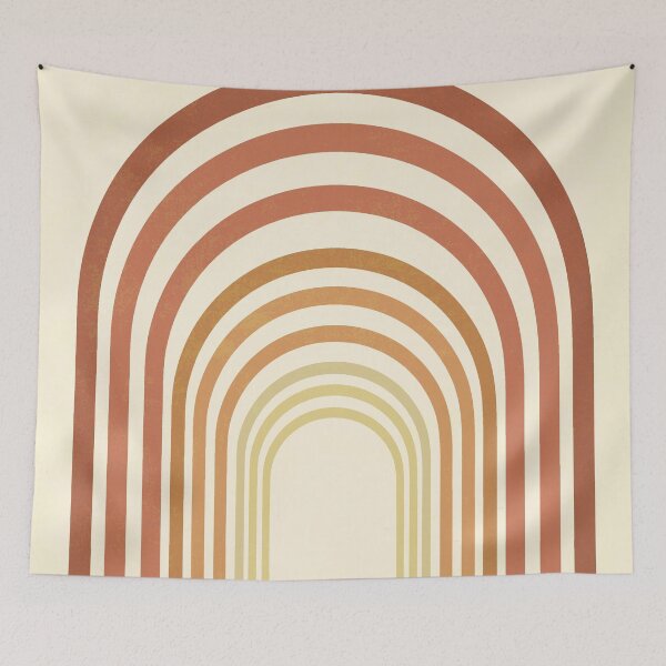 Item preview, Boho warm abstract rainbow designed and sold by MarsPrints.
