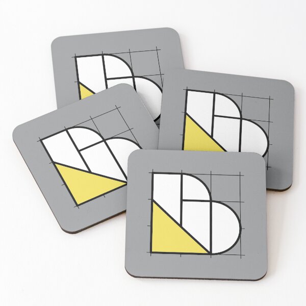 Item preview, B // Perfectionist Alphabet (Pantone Ultimate Gray + Illuminating) designed and sold by fumauk.