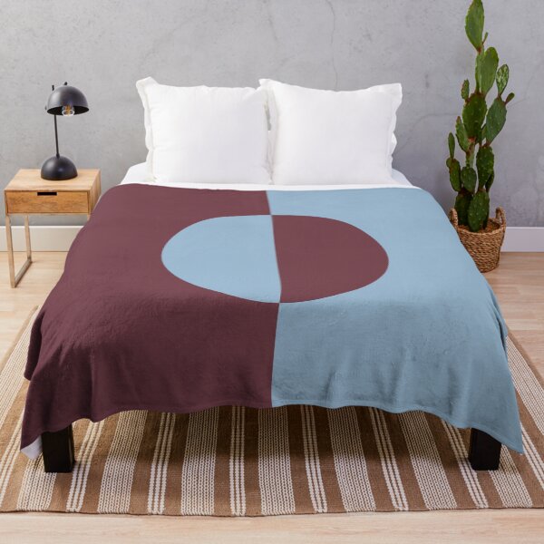 Aperçu de l'œuvre Design de cercle minimal bleu pastel et bordeaux 2021 Couleur de l'année Harmonie de la Terre et mûrier créée et vendue par ColorOfTheYears.