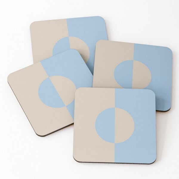 Item preview, Pastel Blue Beige Minimal Circle Design 2021 Color of the Year Earth's Harmony and Oatmeal Beige designed and sold by ColorOfTheYears.