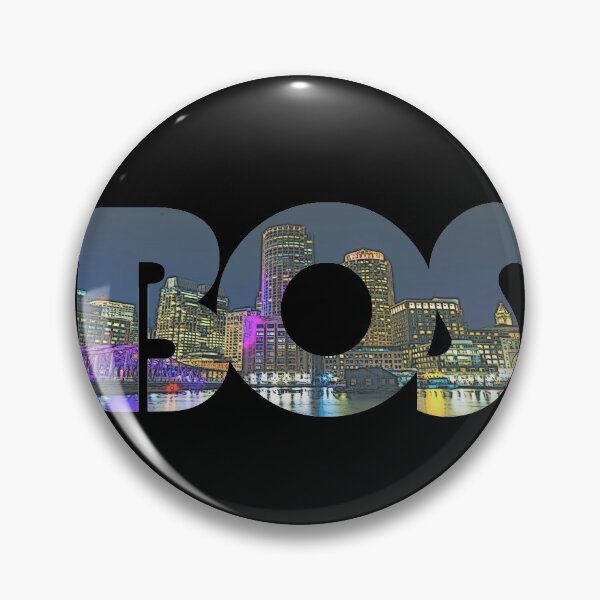 Item preview, Boston, Massachusetts BOS Night Cityscape designed and sold by CrabbyLobster.